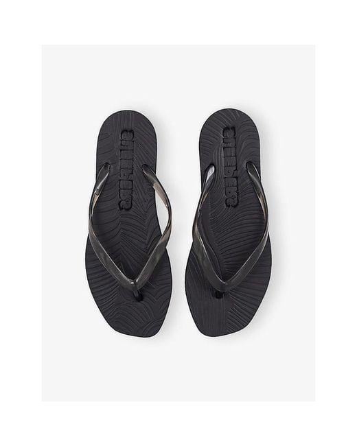 Sleeper Multicolor Square-Toe Rubber Flip-Flops