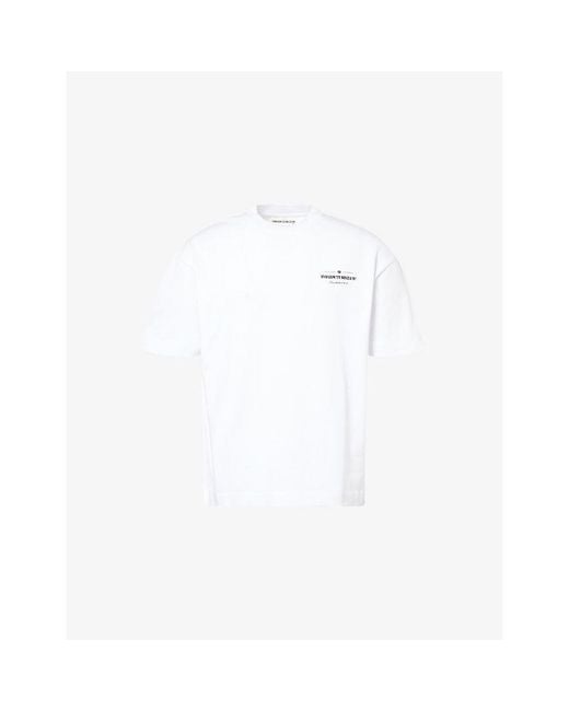 The Couture Club White Copyright Graphic Text-Print Cotton T-Shirt for men