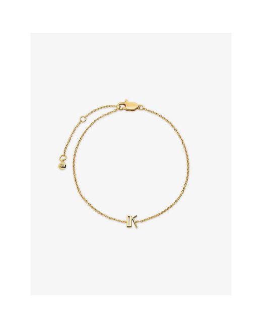 Monica Vinader Metallic Initial K 18Ct Vermeil Bracelet