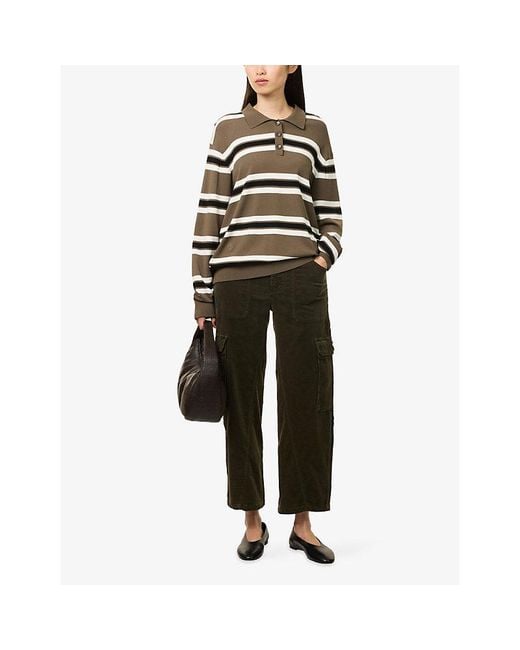 Citizens of Humanity Brown Thassos Cropped Corduroy Utility Trousers