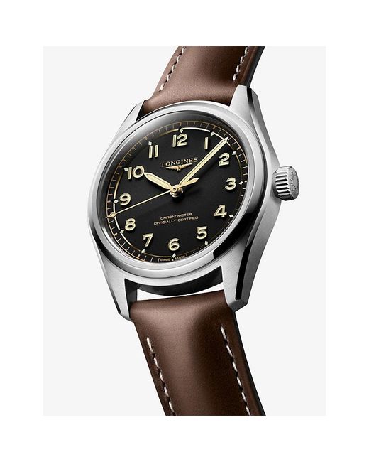 Longines Black Spirit Pilot 39Mm Automatic Watch for men