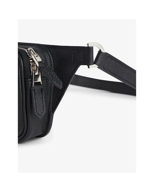 Tom Ford Black Brand-foiled Small Leather Belt Bag for men