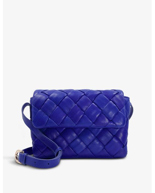 Dune Dempsey Woven Leather Crossbody Bag in BlueLeather (Blue) Lyst