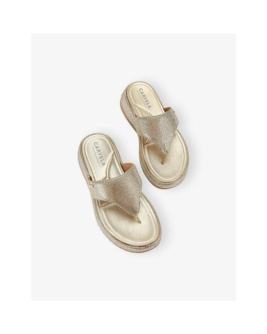 Carvela Kurt Geiger Natural Dorata Woven Sandals