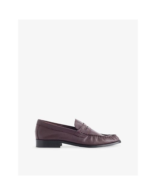 Duke & Dexter Multicolor Ezra Ruched Leather Penny Loafers for men