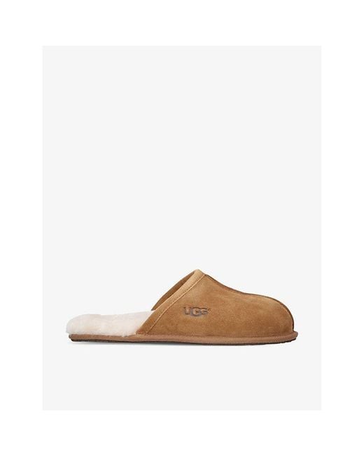 Ugg Brown Suede Scuff Slippers for men