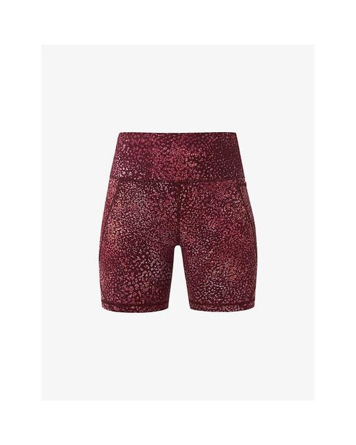 Sweaty Betty Red Power 9In Stretch-Woven Cycling Shorts