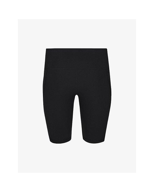 Sweaty Betty Black Power 9In Stretch-Woven Cycling Shorts