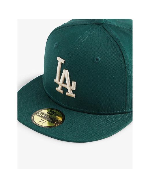 KTZ Green 59fifty La Dodgers League Cotton Baseball Cap for men