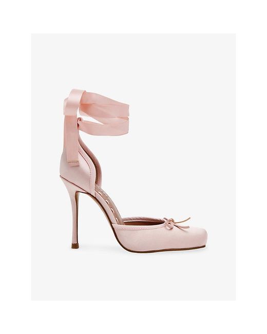 Steve Madden Pink Larina Heeled Satin Sandals