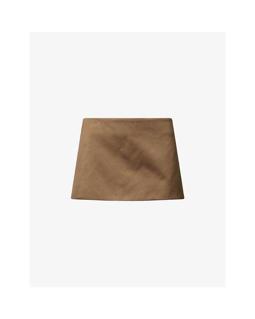 Frankie Shop Natural Hera Satin Mini Skirt