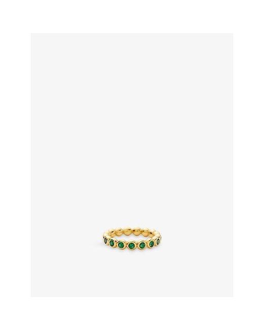 Missoma Metallic Tennis Eternity 18Ct Vermeil Stacking Ring