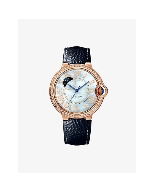 Cartier Blue Ballon Bleu De 18Ct Rose- And 0.79Ct Brilliant-Cut Diamond Automatic Watch for men