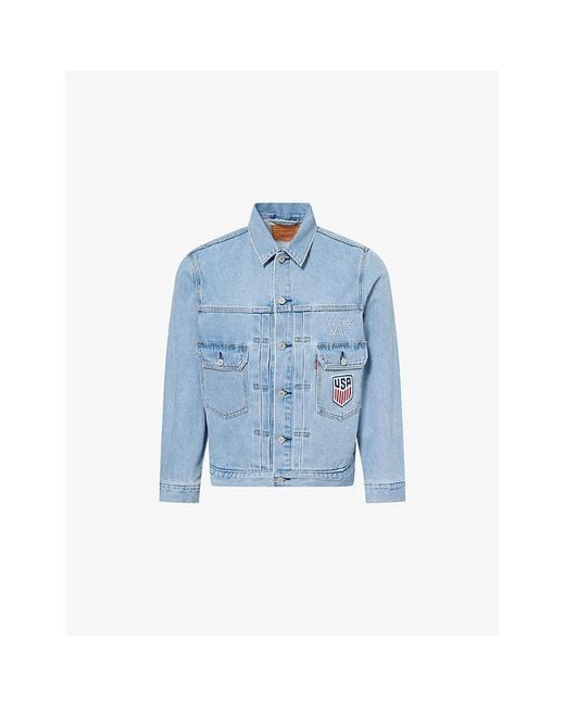 Levi's Blue Levi's X World Cup Usa Soccer Type Ii Denim Trucker Jacket for men