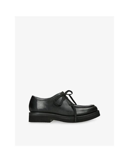 GRENSON Black Clarkson Leather Derby Shoes for men