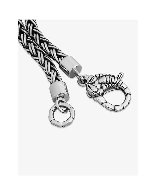 Clocks and Colours Metallic Scorpion Woven Sterling- Bracelet for men
