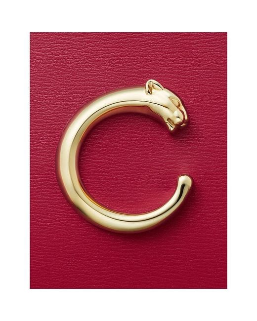 Cartier Red Panthère De Leather Cardholder