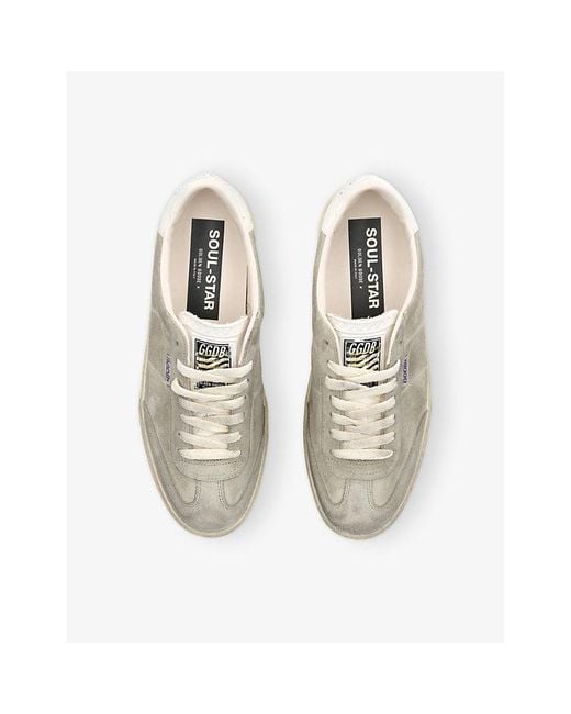 Golden Goose Deluxe Brand Natural Soul-Star Leather-Trim Suede Low-Top Trainers for men