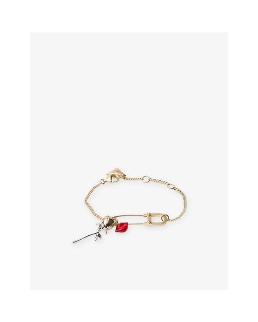 Prada White Enamelled Metal Bracelet