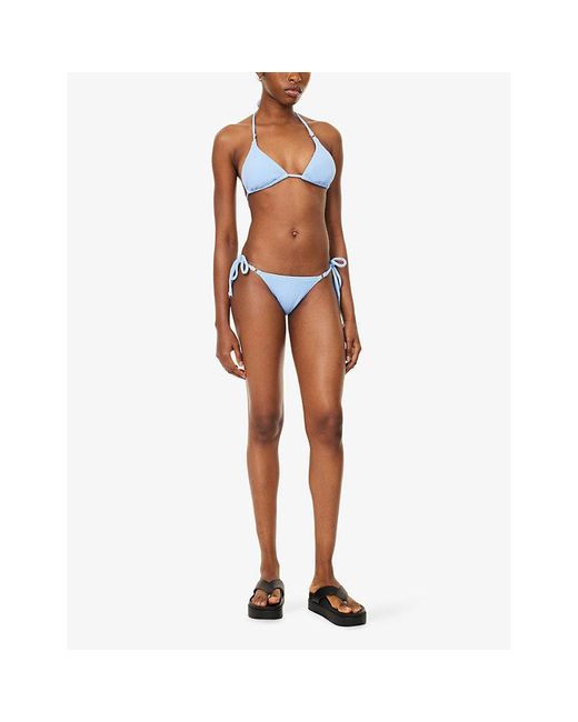 Seafolly Blue Sea Dive Tie-Side Bikini Bottoms