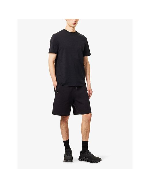 On Shoes Blue Focus Tech Relaxed-Fit Stretch-Woven Shorts for men