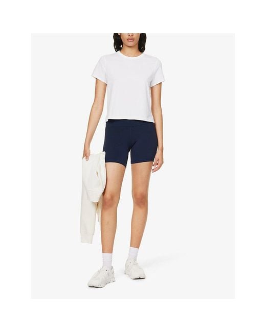 lululemon athletica Blue Align High-Rise Stretch-Jersey Shorts
