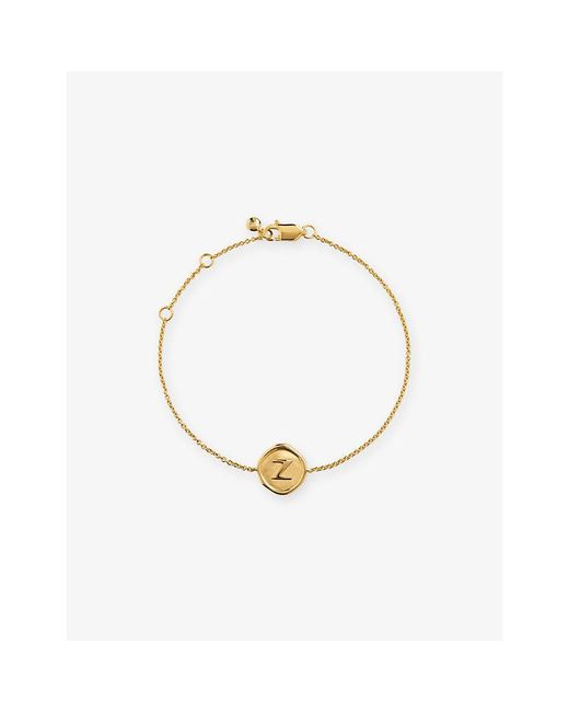 Monica Vinader Metallic Initial Z Stamp 18Ct- Vermeil Bracelet