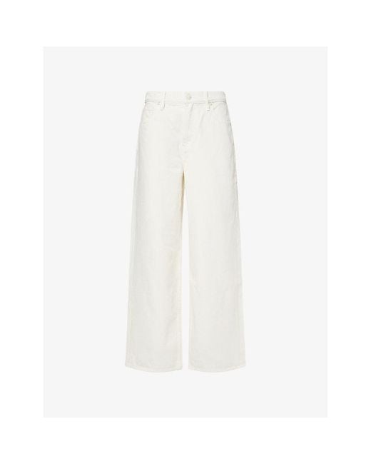GOOD AMERICAN White Good Standard Baggy Denim Jeans