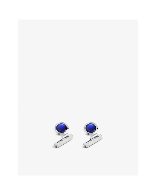 Cartier Blue Santos De Palladium-Coated Sterling- Cufflinks for men