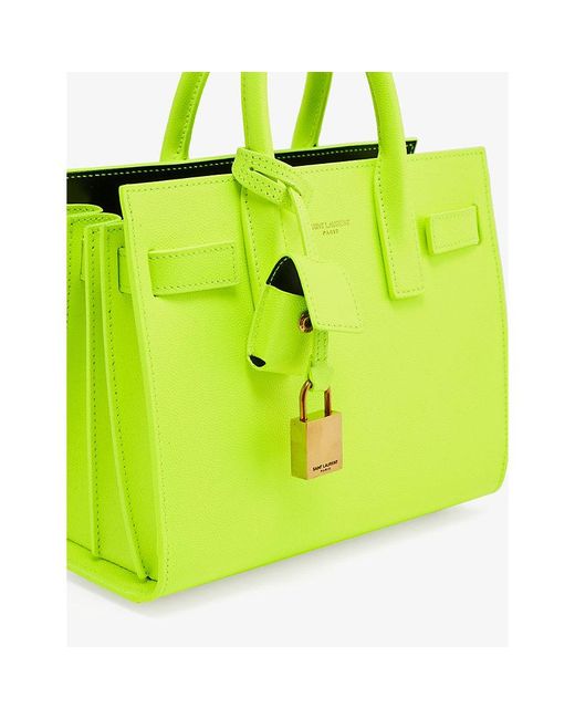 Saint Laurent Sac De Jour Nano Leather Top-handle Bag in Green