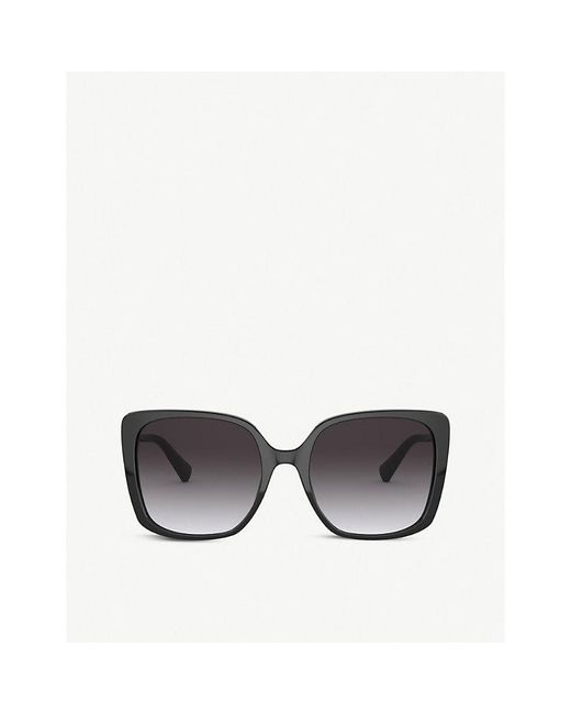 BVLGARI Black Bv8225b Fiorever Metal And Acetate Square-frame Sunglasses