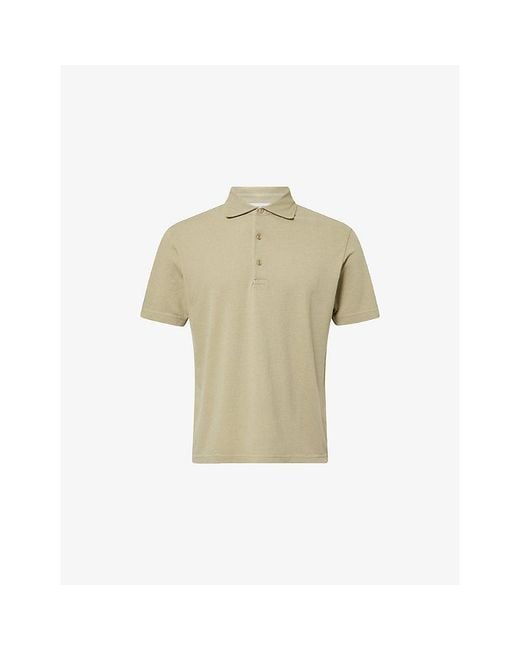 Frescobol Carioca Natural Luca Short-Sleeve Cotton Polo Shirt for men