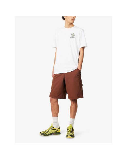 Columbia White Hageman Graphic-Print Cotton-Blend T-Shirt for men