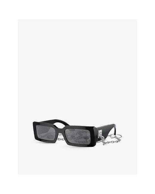 Dolce & Gabbana White Dg4413 Square-frame Acetate Sunglasses