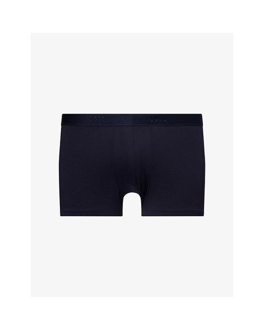 Derek Rose Blue Alex Hipster Stretch-Modal Boxer Briefs for men