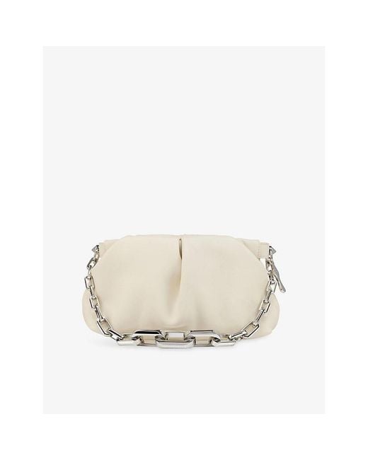 Christian Louboutin White Eva Small Nappa-Leather Shoulder Bag