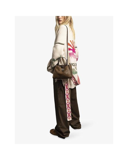 Zadig & Voltaire Brown Jack Branded Suede Handbag
