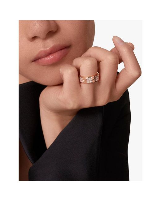 Cartier White Love 18Ct Rose- And 66 Brilliant-Cut Diamond Ring