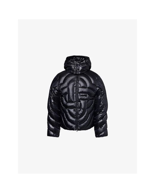 Casablanca Black Hooded Shell-Down Puffer Jacket for men