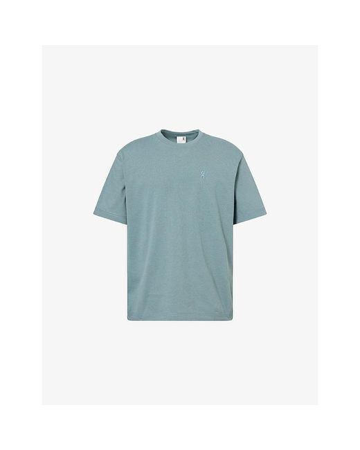 On Shoes Blue Club Collective-T Crewneck Cott-Jersey T-Shirt for men