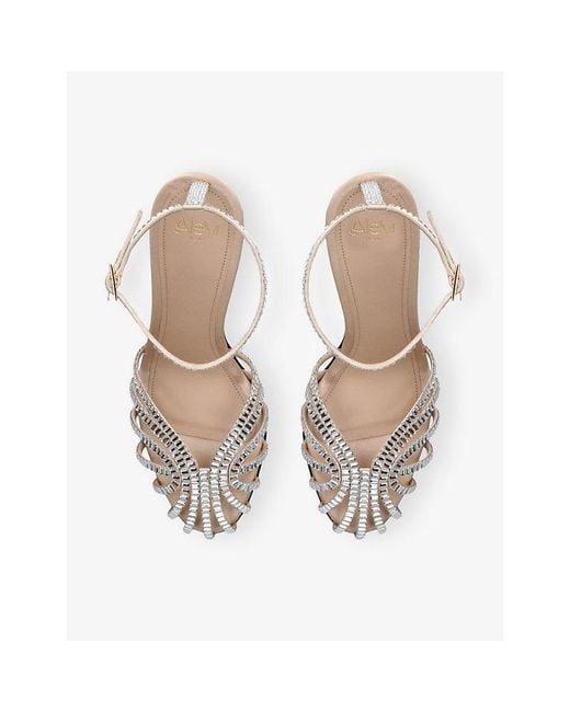 ALEVI White Penelope 95 Satin Pumps