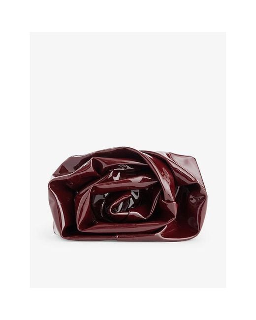 Burberry Red Rose Patent-leather Clutch Bag