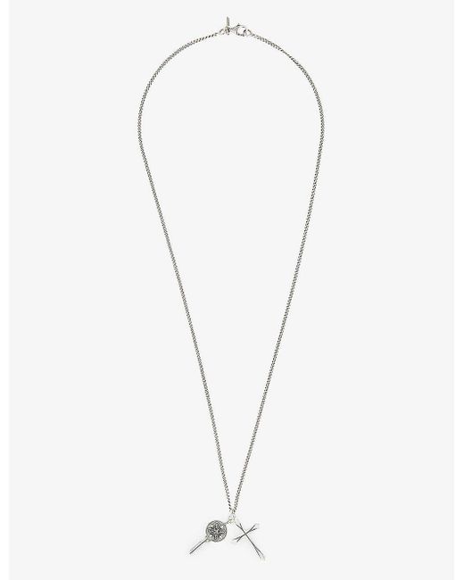 Emanuele Bicocchi Key And Cross Sterling- Necklace in White for Men | Lyst