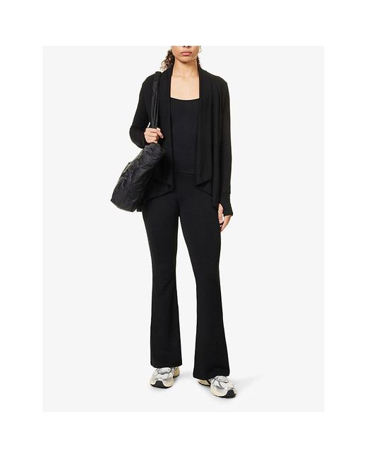 Splits59 Black Celine Relaxed-fit Stretch-woven Cardigan