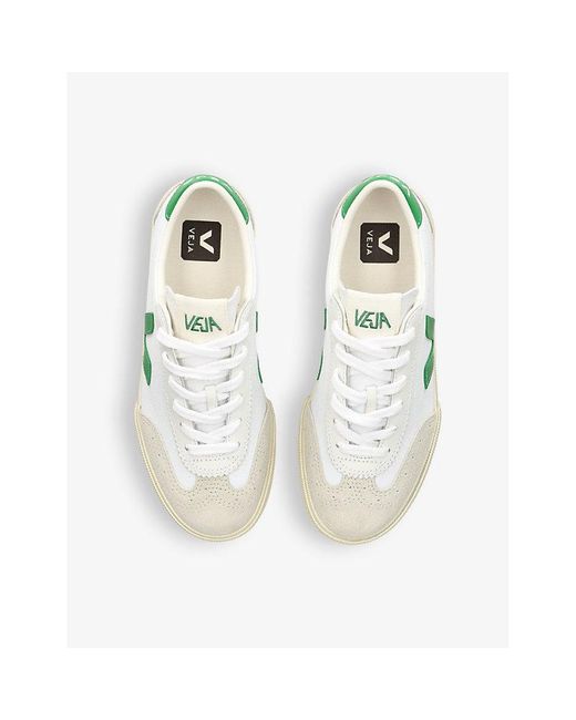 Veja Green Volley Logo-embroidered Canvas Low-top Trainers