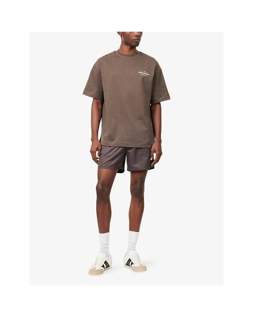 The Couture Club Gray Emblem Water Reactive Woven Swim Shorts for men