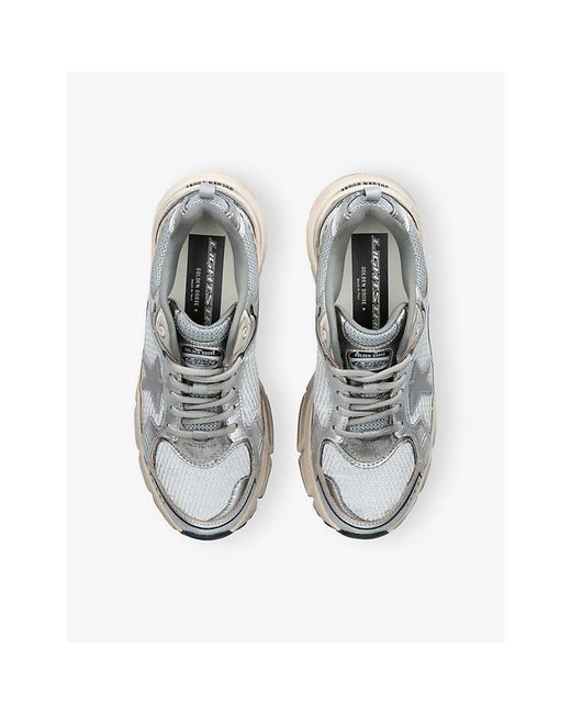 Golden Goose Deluxe Brand White Lightstar Leather And Mesh Trainers