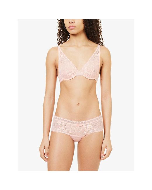 Chantelle Pink Day To Night Lace Spacer Bra