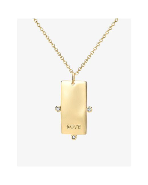 Celeste Starre Metallic Endless Love 18ct -plated Brass And Zirconia Pendant Necklace