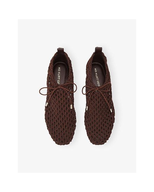 KG by Kurt Geiger Brown Notty Woven Ballet Flats